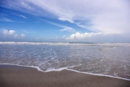 Ocean;ocean;beach;water;Clouds;Sky;reflections;reflection;sand;shoreline;Shore;S